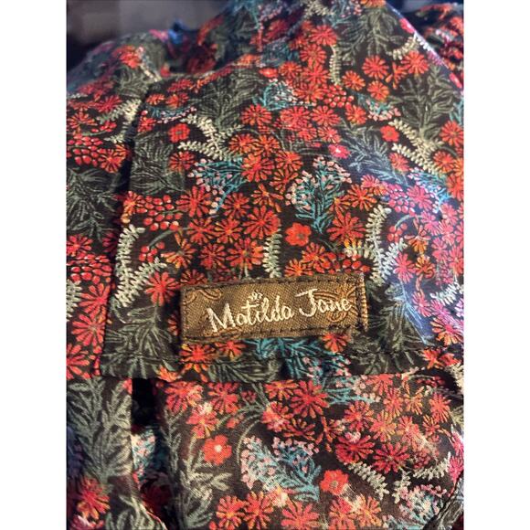 MATILDA JANE Women’s Small Floral Babydoll Boho Multi Color Sheer Shirt - Picture 9 of 9